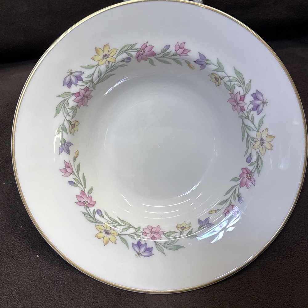 Vtg Pickard Garland Rimmed Soup Bowl  1043 8 In